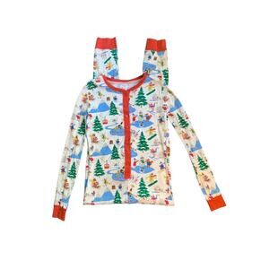 Mini Boden Holiday Winter one piece pajamas, Size 12Y